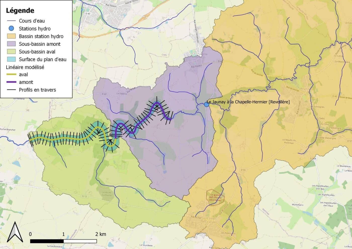 cartographie du modèle hydrodunamique